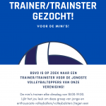Nieuwe trainer/trainster voor de mini’s!